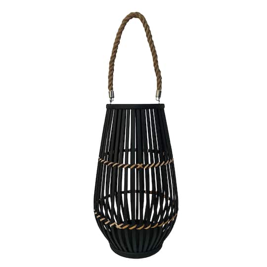18&#x22; Black Bamboo Lantern by Ashland&#xAE;